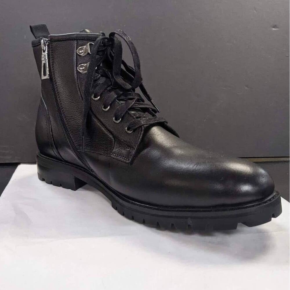 Blondo Men's Waterproof Boot Lace Up Leather Light Black Size 11 NEW Work Combat